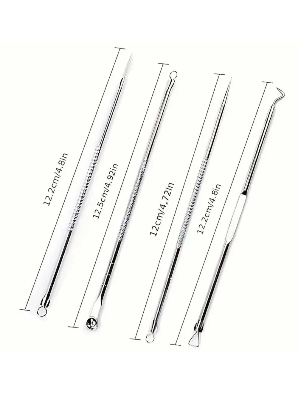 New - 4-Piece Stainless Steel Blackhead Remover Kit